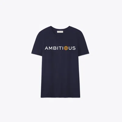 Tory Burch Embrace Ambition T-shirt In Blue