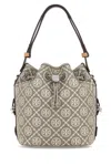 Tory Burch Grey T-monogram Small Bucket Bag In Gray