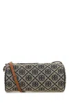 Tory Burch Embroidered Canvas Crossbody Bag In White