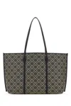 Tory Burch Embroidered Canvas Shopping Bag In White