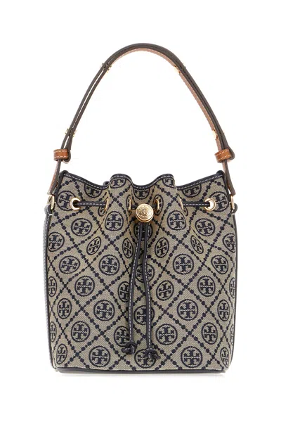 Tory Burch Embroidered Fabric Bucket Hat In Blue