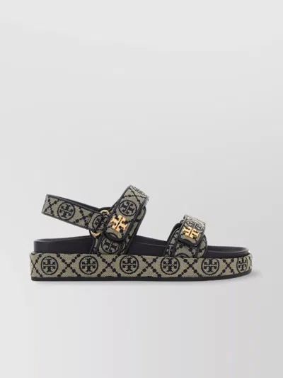 TORY BURCH EMBROIDERED FABRIC KIRA SANDALS