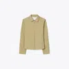 Tory Burch Embroidered Nylon Golf Jacket In Neutral