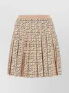 Tory Burch T Monogram Pleated Viscose Skirt