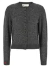 Tory Burch Embroidery Cardigan In Gray