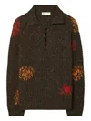 Tory Burch Embroidery-detail Sweater In Brown