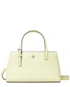Tory Burch Emerson Embossed Mini Leather Tote In Yellow