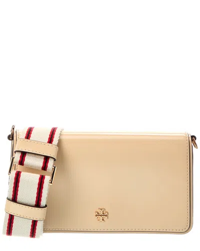 Tory Burch Emerson Mini Patent Crossbody In Brown