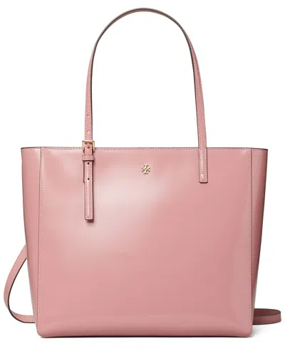 Tory Burch Emerson Patent Leather Tote In Pink