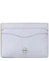 Tory Burch Emerson Patent Slim Leather Card Case In Purple