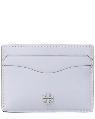 Tory Burch Emerson Patent Slim Leather Card Case In Purple