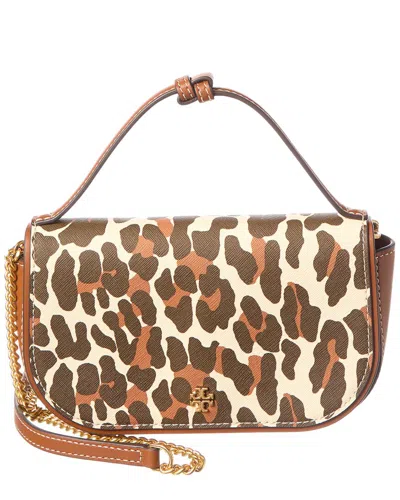Tory Burch Emerson Printed Leather Top Handle Crossbody