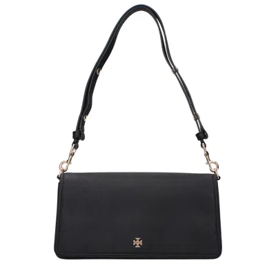 Tory Burch Emerson Women's Leather Shoulder Bag Black
