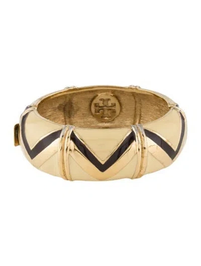 Pre-owned Tory Burch Enamel Bangle Bracelet, 6.5" In Multi