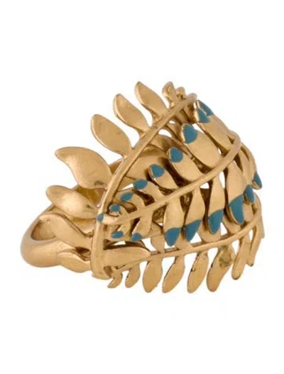 Pre-owned Tory Burch Enamel Cocktail Ring In Multicolor