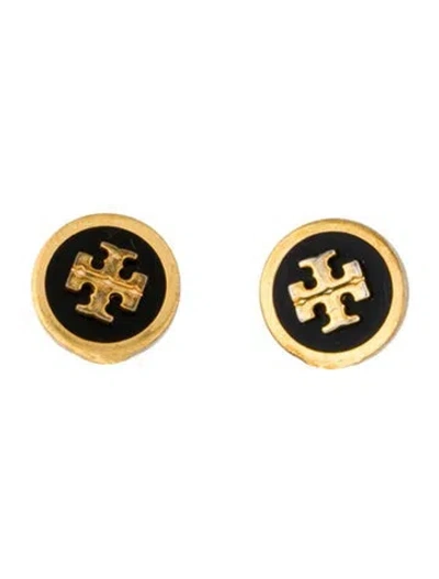 Pre-owned Tory Burch Enamel Icon Stud Earrings In Multi