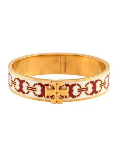 Pre-owned Tory Burch Enamel Kira Bangle Bracelet, 6.75" In Multicolor