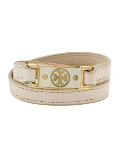 Pre-owned Tory Burch Enamel Logo Id Bracelet In Multi