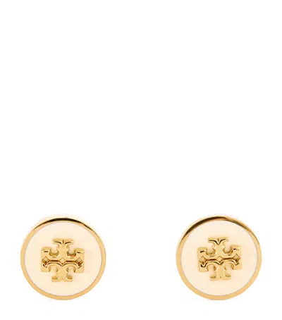 Tory Burch Enamel-trim Kira Circle Studs In Gold