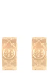 Tory Burch Small T Monogram Hoop Earrings In Gold