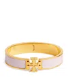 Tory Burch Enamelled Kira Hinge Bangle In Pink