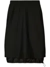 Tory Burch Layered Wool-mohair Skirt In Black