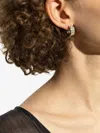 Tory Burch Etched Hoop Earrings In Metallic