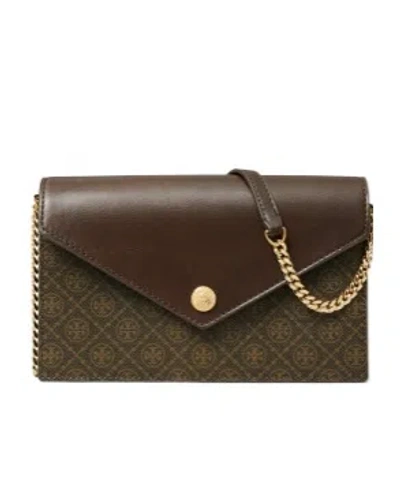 Tory Burch Envelope Chain Wallet In Brown