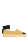 Tory Burch Beige Leather Espadrilles In Ginger Shortbread Perfect Black