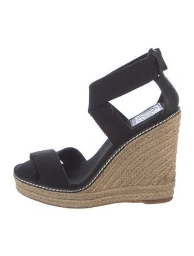 Pre-owned Tory Burch Espadrilles In Black