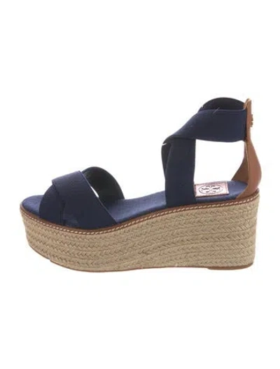 Pre-owned Tory Burch Espadrilles In Blue
