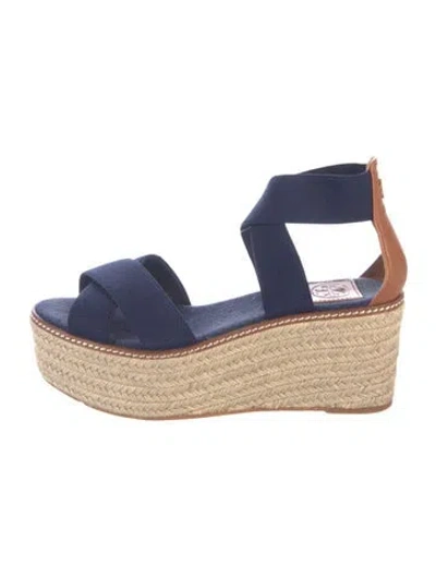 Pre-owned Tory Burch Espadrilles In Blue