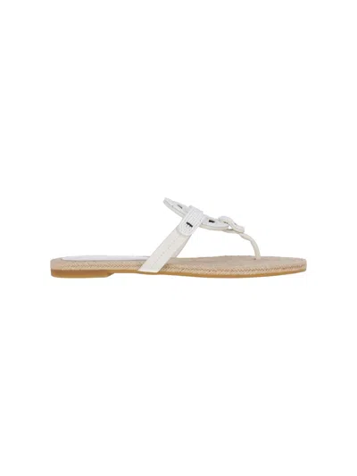 Tory Burch Flat Flip-flops In White