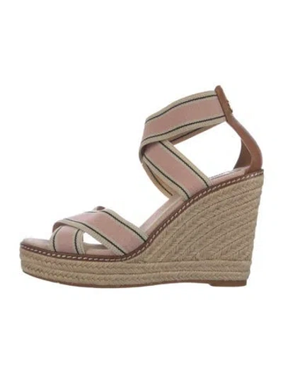 Pre-owned Tory Burch Espadrilles In Pink