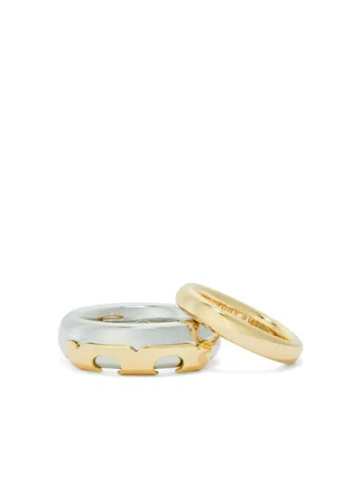Tory Burch Essential Rings (set Of Two) In Silver