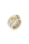 Tory Burch Essential Set Of 2 Stacking Rings In Multi