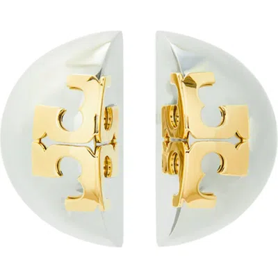 Tory Burch Essential Stud Earrings In White