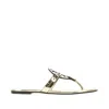 Tory Burch Etallized Faux Leather 'miller' Sandals In Gold