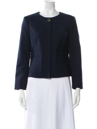 Pre-owned Tory Burch Evening Jacket In Blue