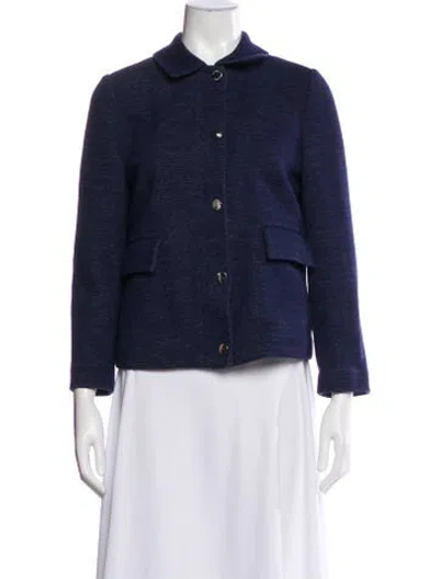 Pre-owned Tory Burch Evening Jacket In Blue
