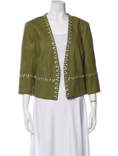 Pre-owned Tory Burch Evening Jacket In Green