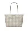 Tory Burch Ever-ready Basketweave Small Tote Bag In Nude
