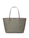 Tory Burch Ever-ready Cotton Tote Bag In Gray