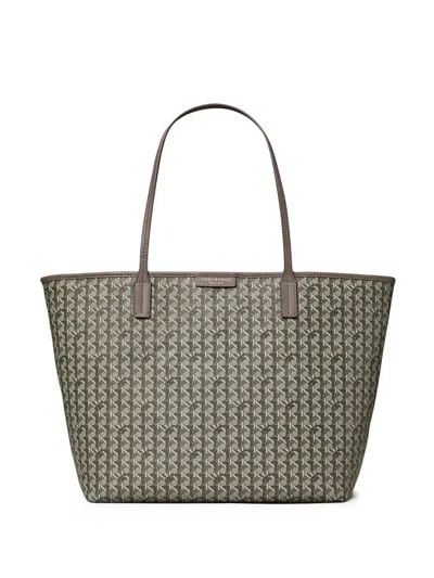 Tory Burch Ever-ready Cotton Tote Bag In Gray