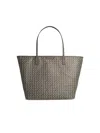 Tory Burch Ever-ready Large Shopping Bag In Grey Fabric In Gray