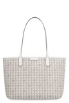 Tory Burch Ever-ready Basketweave Small Tote Bag In Beige