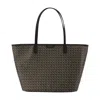 Tory Burch Ever-ready' Large Shopping Bag In Black Fabric