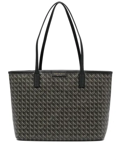 Tory Burch Ever-ready Small Cotton Tote Bag In Black