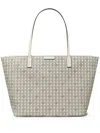 Tory Burch Ever Ready Monogram Tote In Neutrals