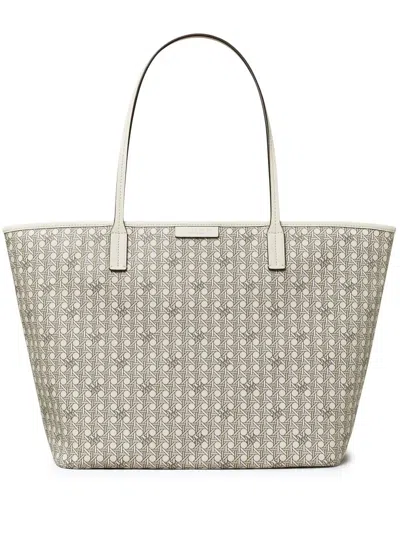 Tory Burch Ever Ready Monogram Tote In Neutrals